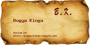 Bogya Kinga névjegykártya