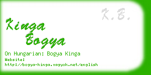 kinga bogya business card